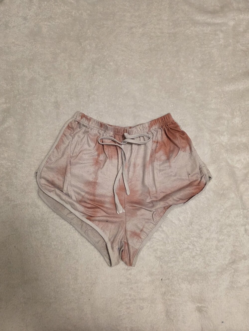 ROMWE Pink Tie-Dye Athletic Lounge Shorts